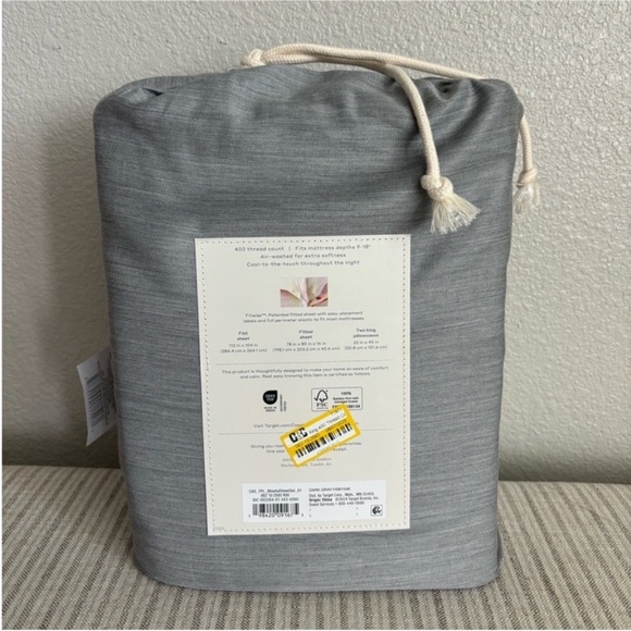 NWT King 400 Thread Count Rayon from Bamboo Sheet
Set Dark Gray - Casaluna - Picture 3 of 7